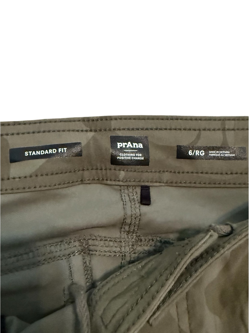 prAna Green Camo Size 6 Cargo Jogger Pants Standard Fit Hiking Outdoor Utility - Picture 5 of 9